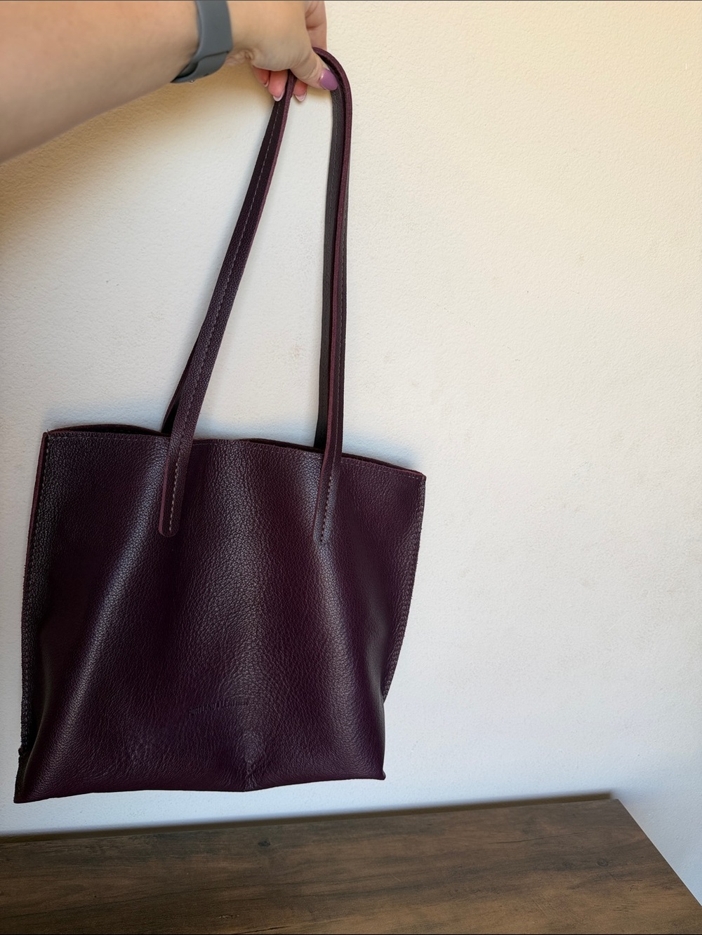 Portland Leather Plum August Tote